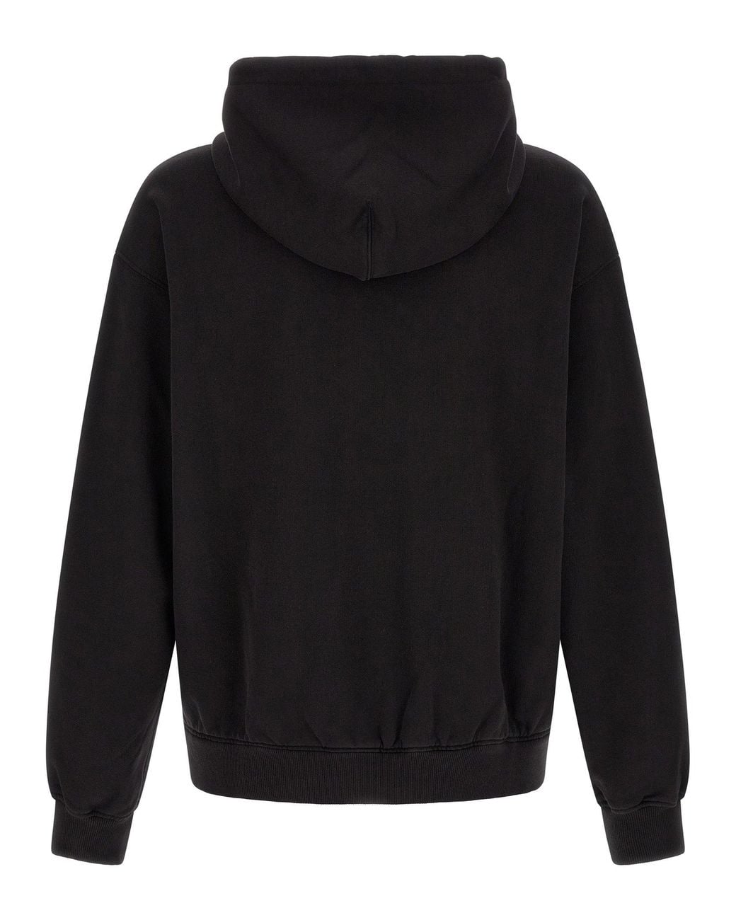 Dolce & Gabbana Black Dolce & Gabbana Logo-Embroidered Cotton Hoodie for men