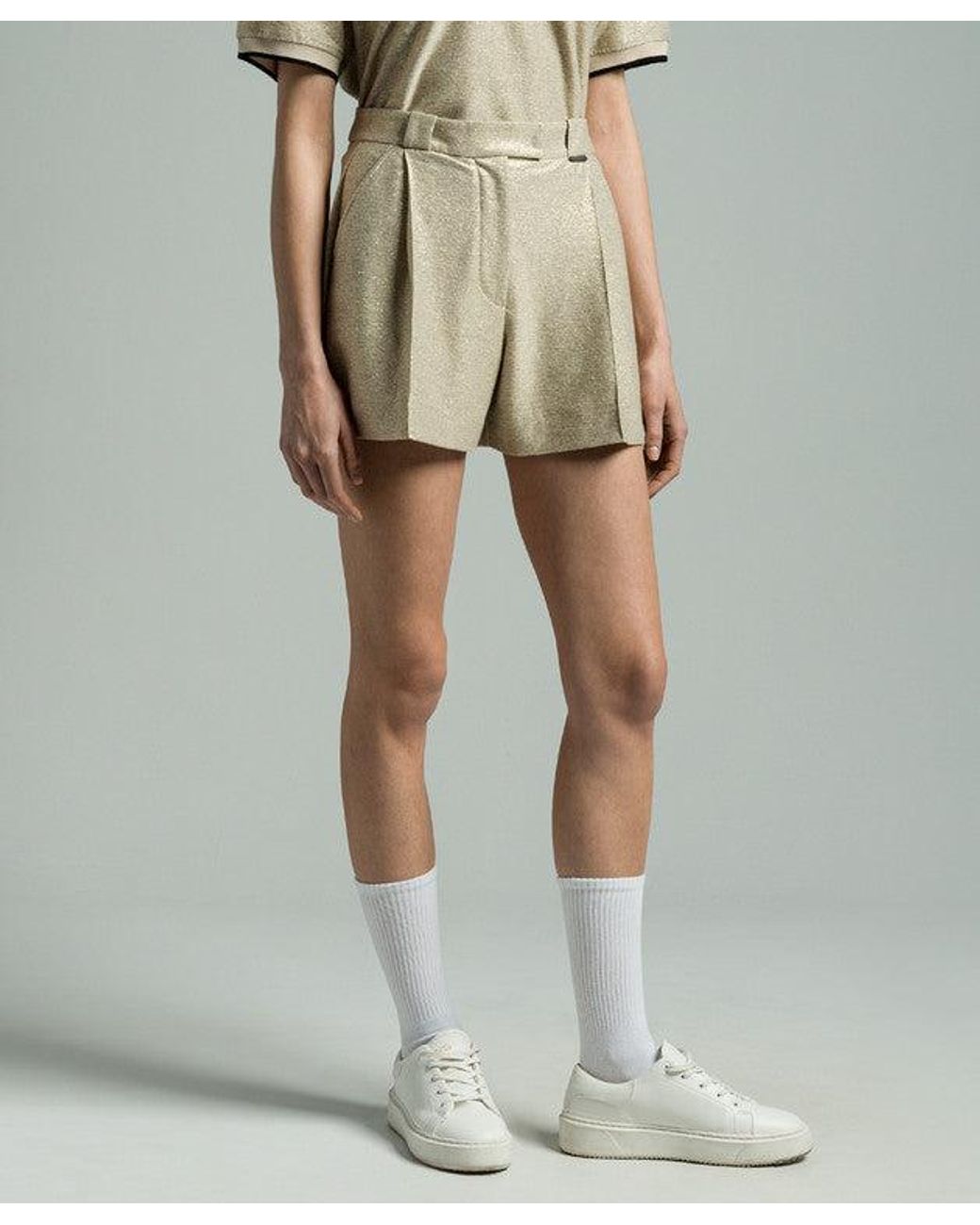 Brunello Cucinelli Natural Light Linen Shorts