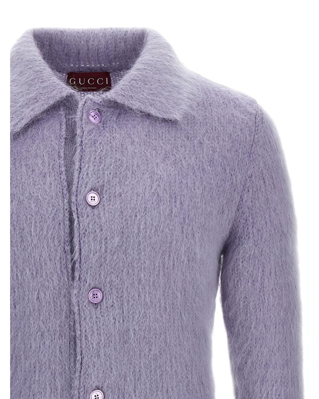 Gucci Purple 'Polo' Cardigan for men