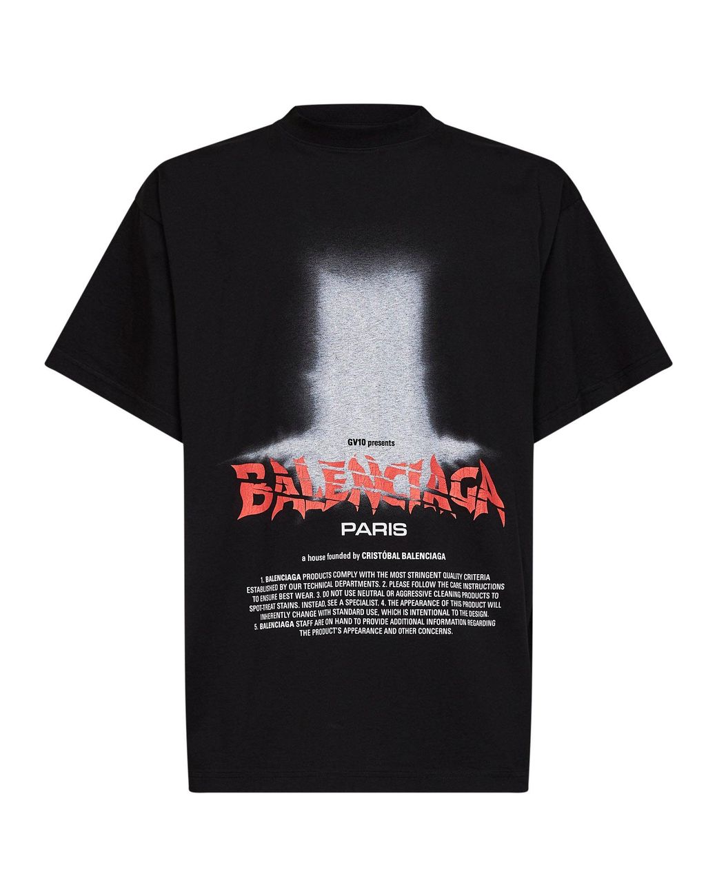 Balenciaga Black The Door Oversize T-Shirt for men