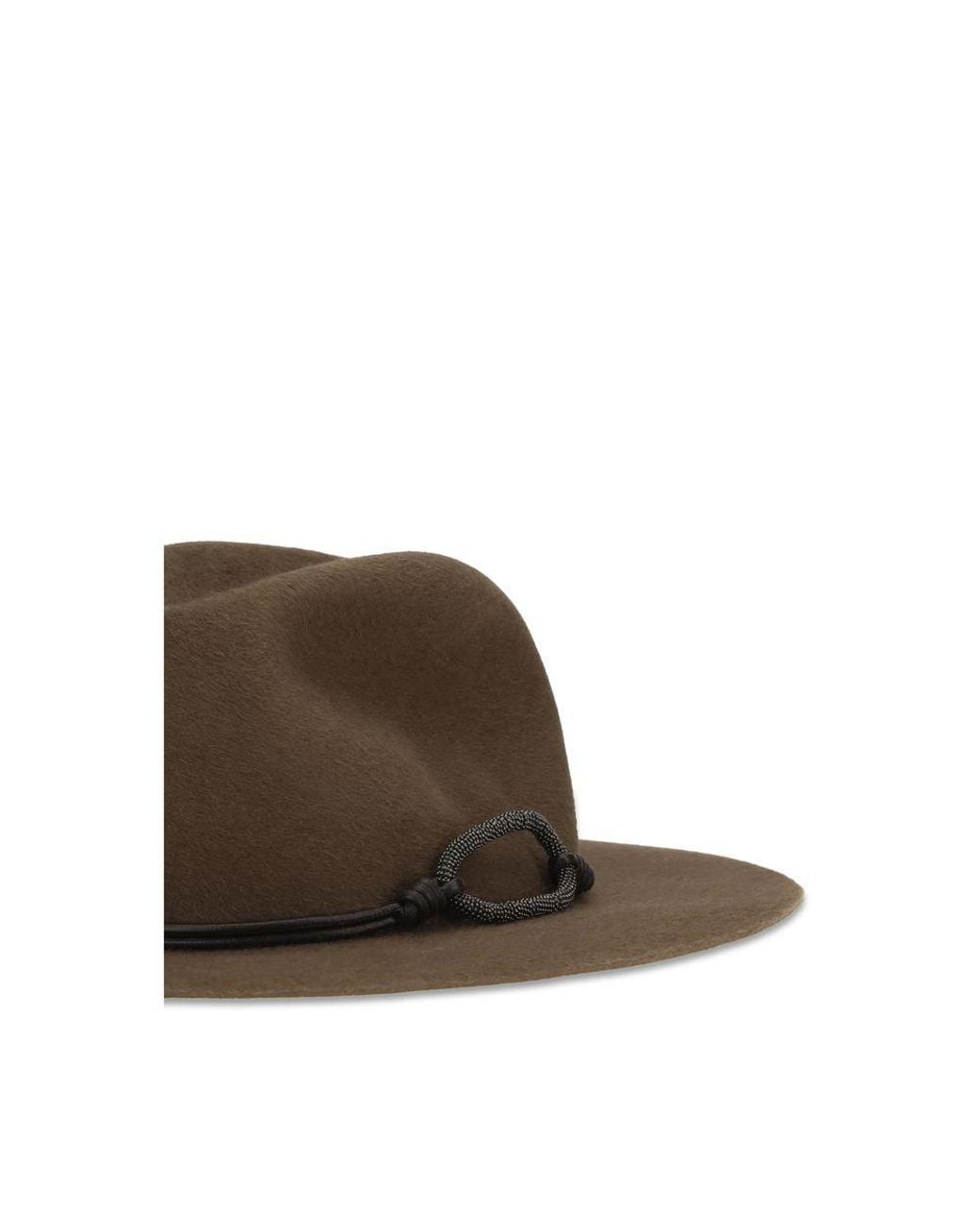 Brunello Cucinelli Brown Eco Fabric Fedora Accessory