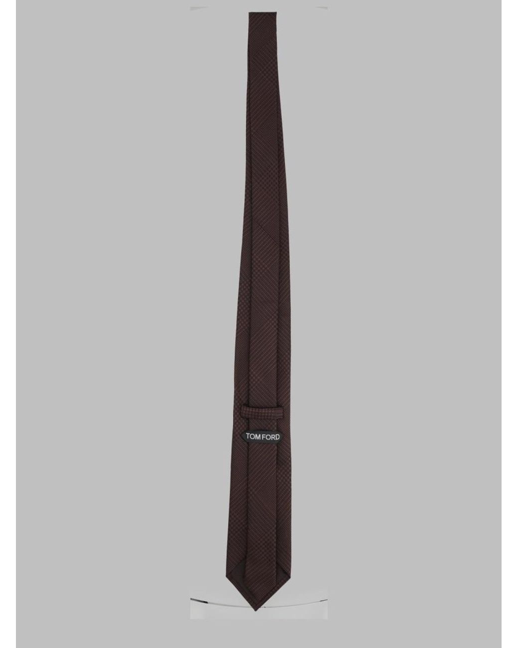 Tom Ford Brown Silk Tie, 8 Cm for men