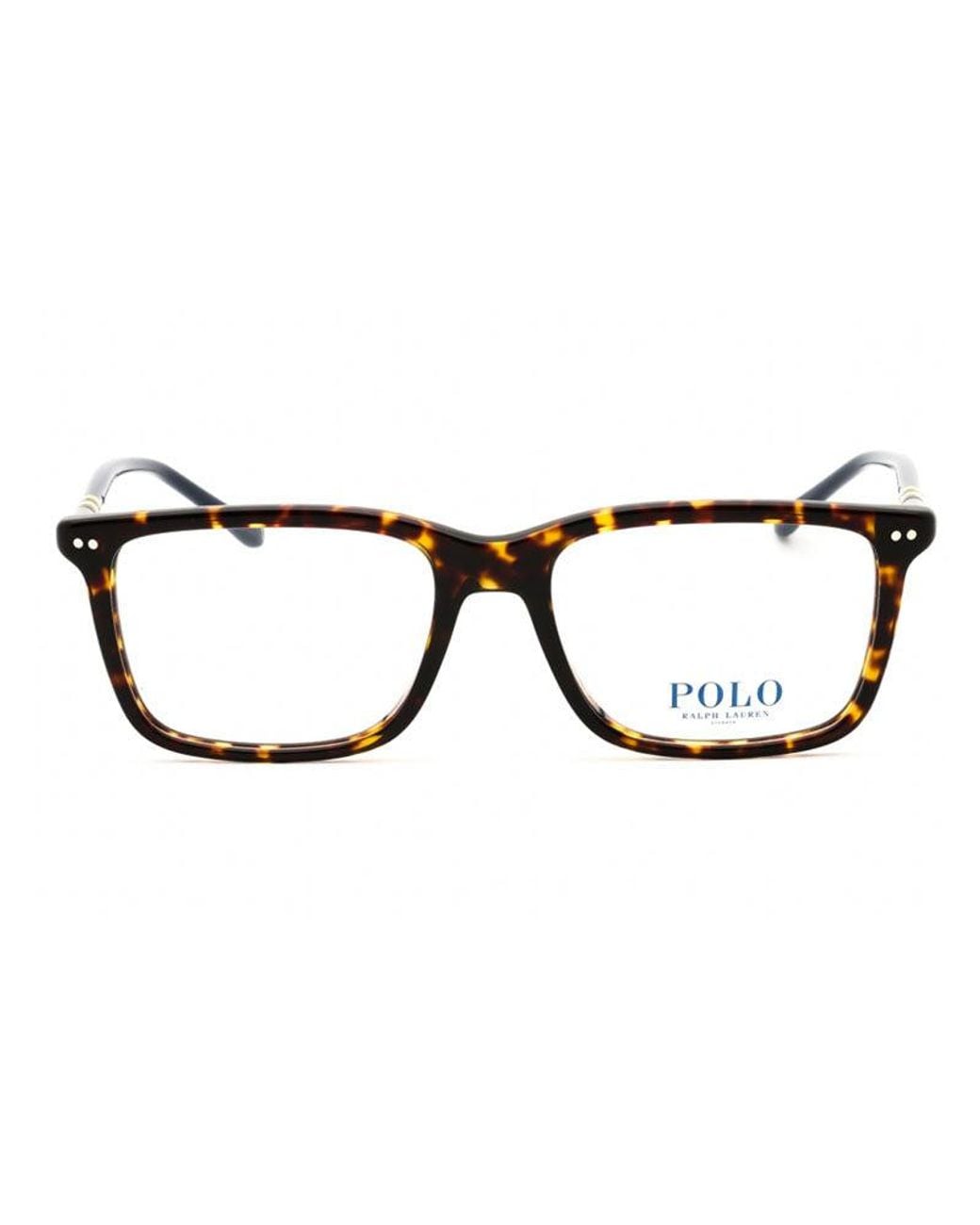 Polo Ralph Lauren Black Eyeglasses Rectangle Full Rim, Tortoise Frame And Clear Demo Lenses Lens Ph2287F5003 Sunglasses for men