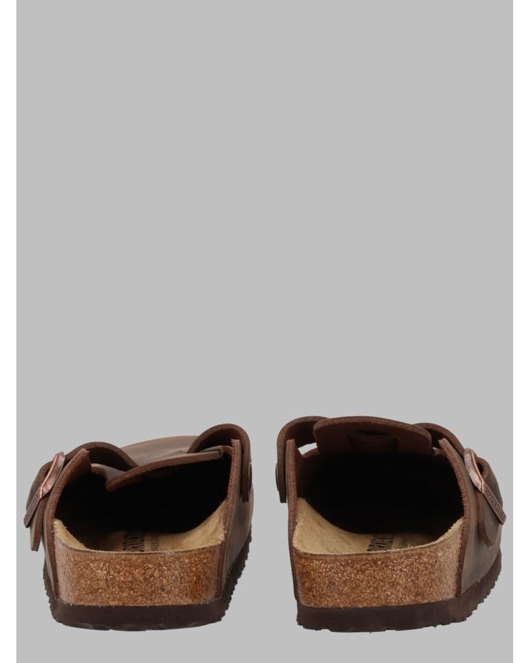 Birkenstock Brown Boston Habana Leather Clogs Sandal