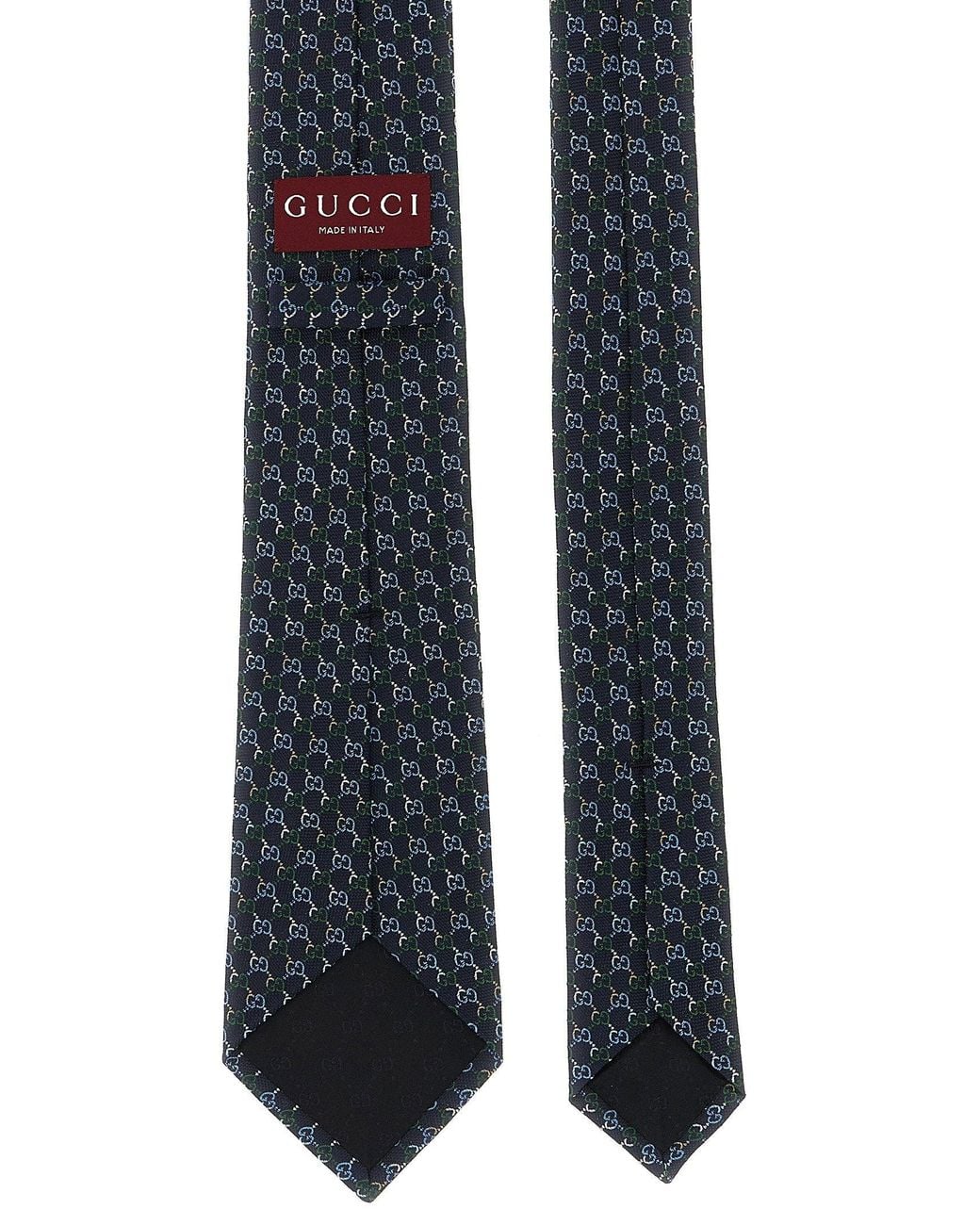 Gucci Black Gg Jacquard Silk Necktie