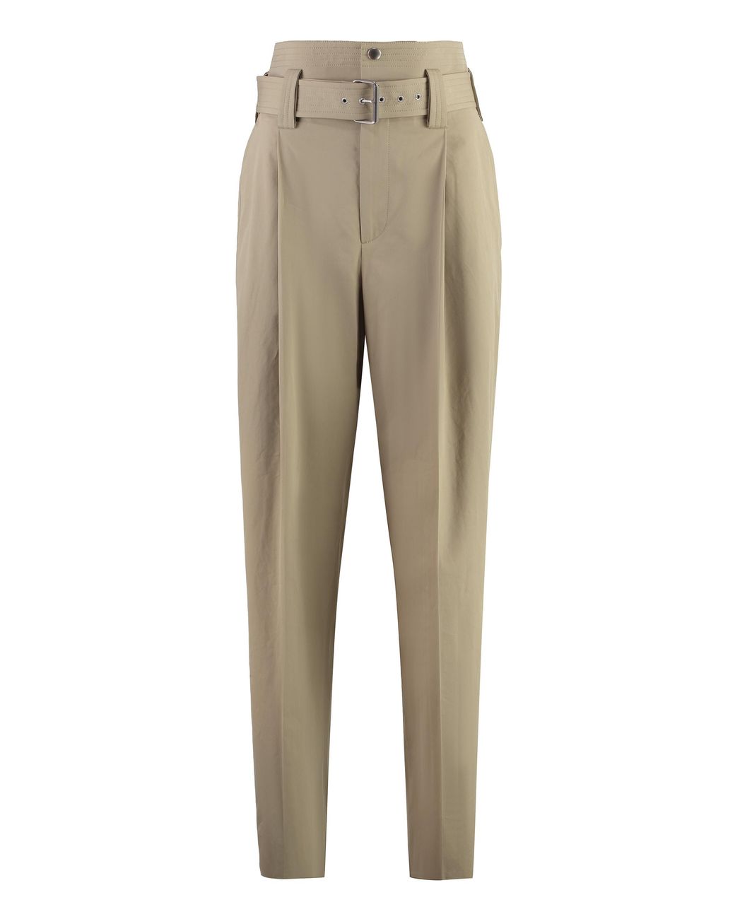 Bottega Veneta Natural Trousers Cotton Gabardine Straight