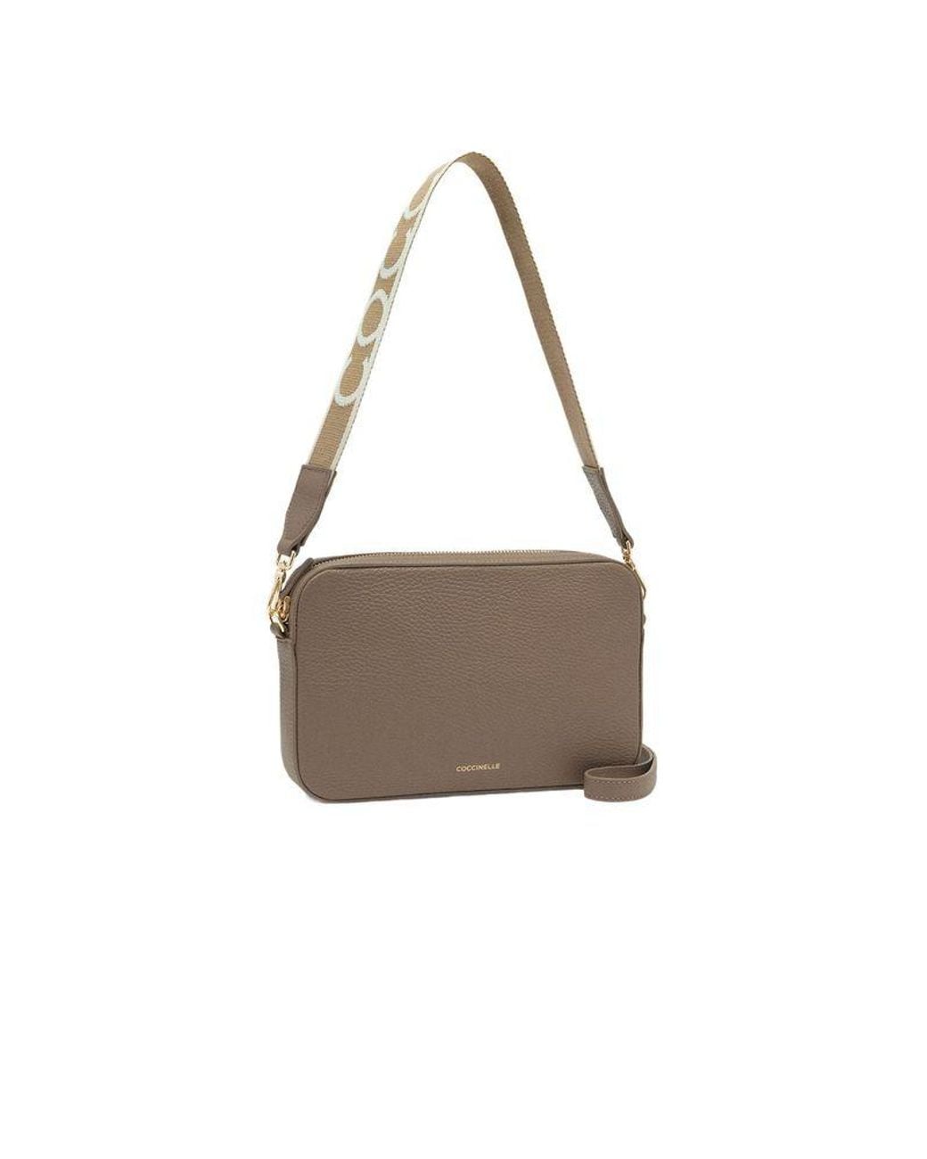 Coccinelle White Shoulder Bag Cowhide