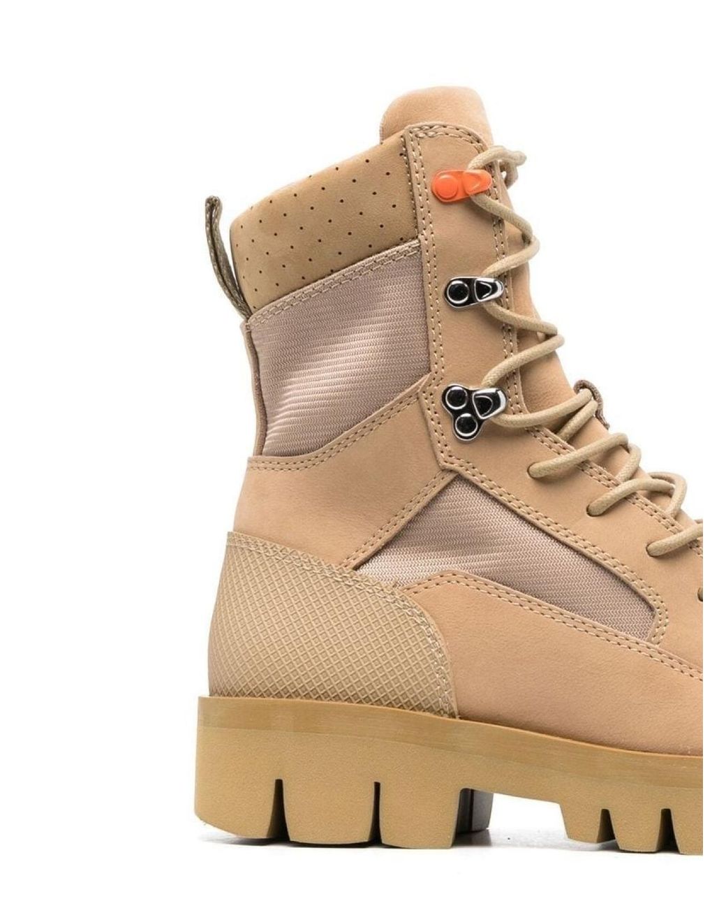 Heron Preston Natural Lace-Up Military Boots