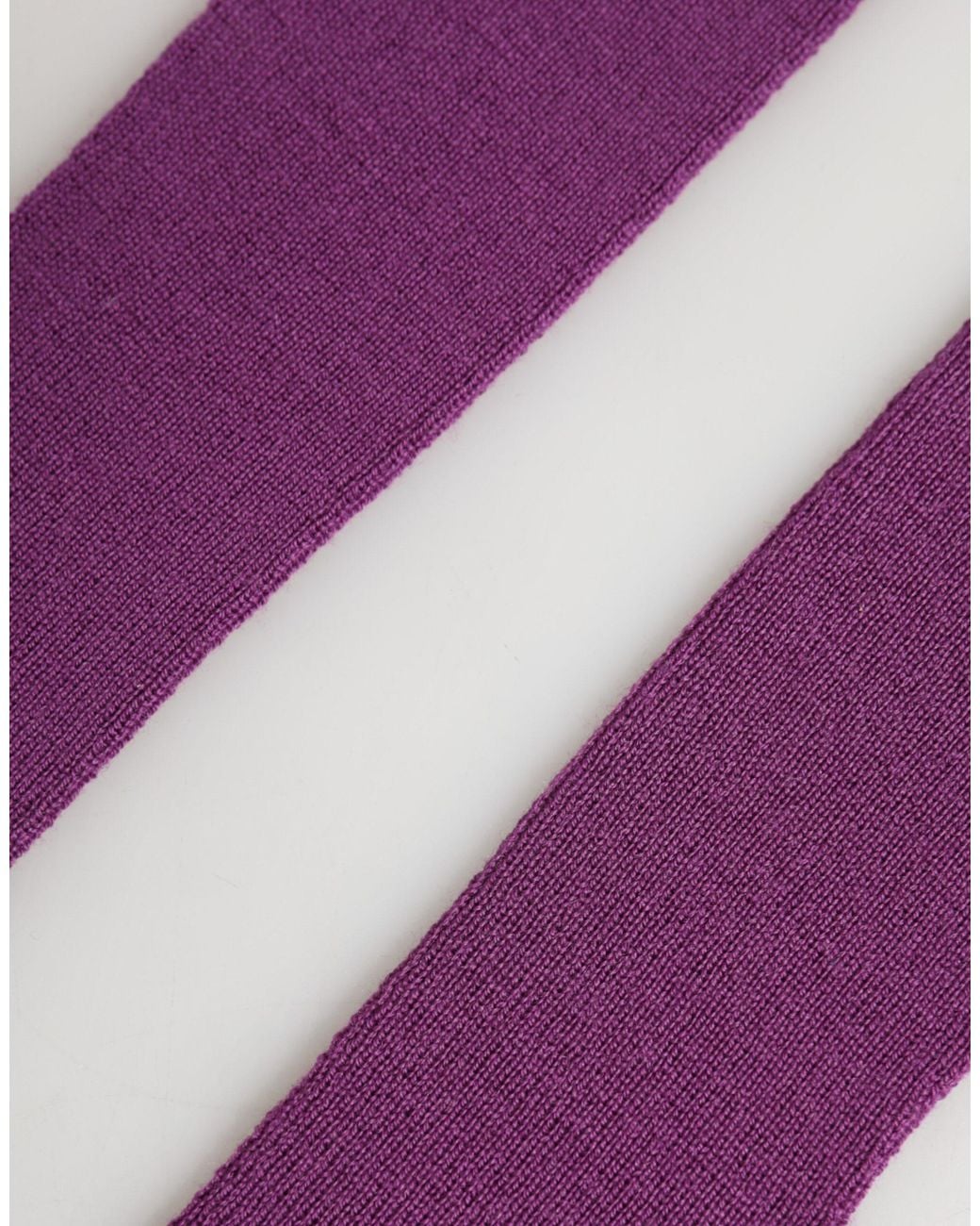 Dolce & Gabbana Purple Wool Fingerless Elbow Length One Size Gloves