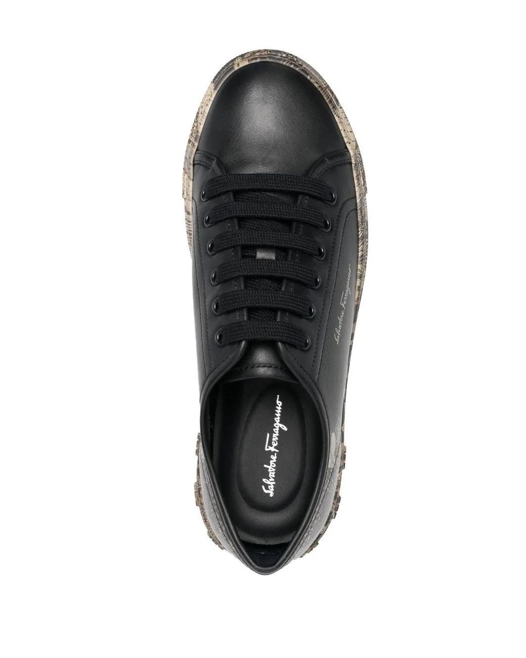 Ferragamo Gray Borg Cubic Low-Top Sneakers