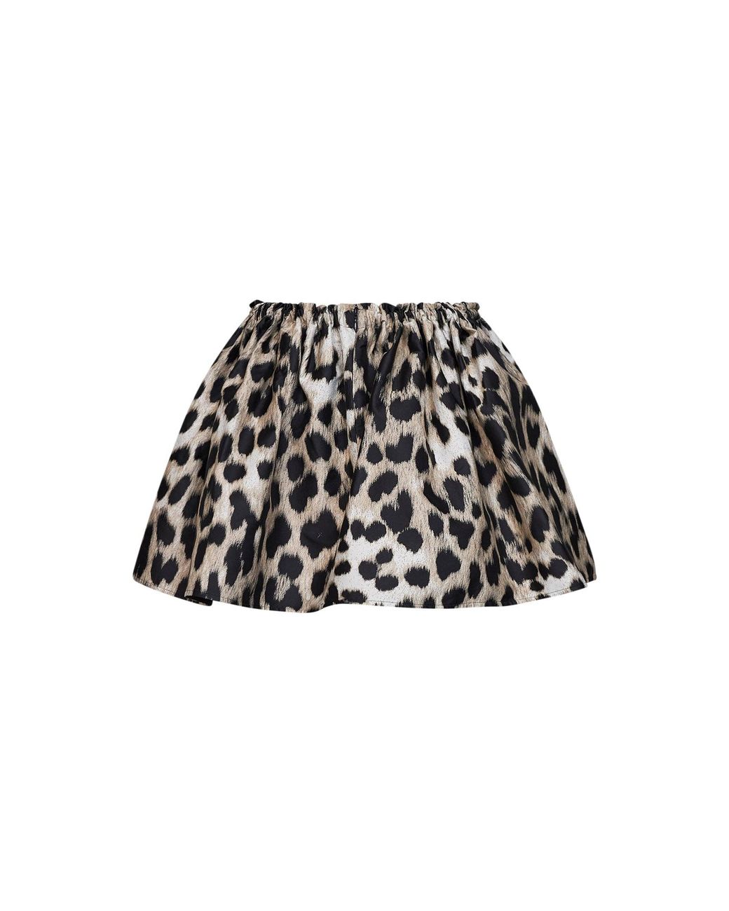 Givenchy Black Leopard Jacquard Flared Mini Skirt