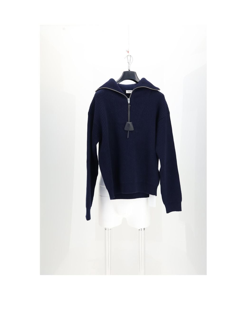Céline Blue Trucker Sweater Wool Blend for men