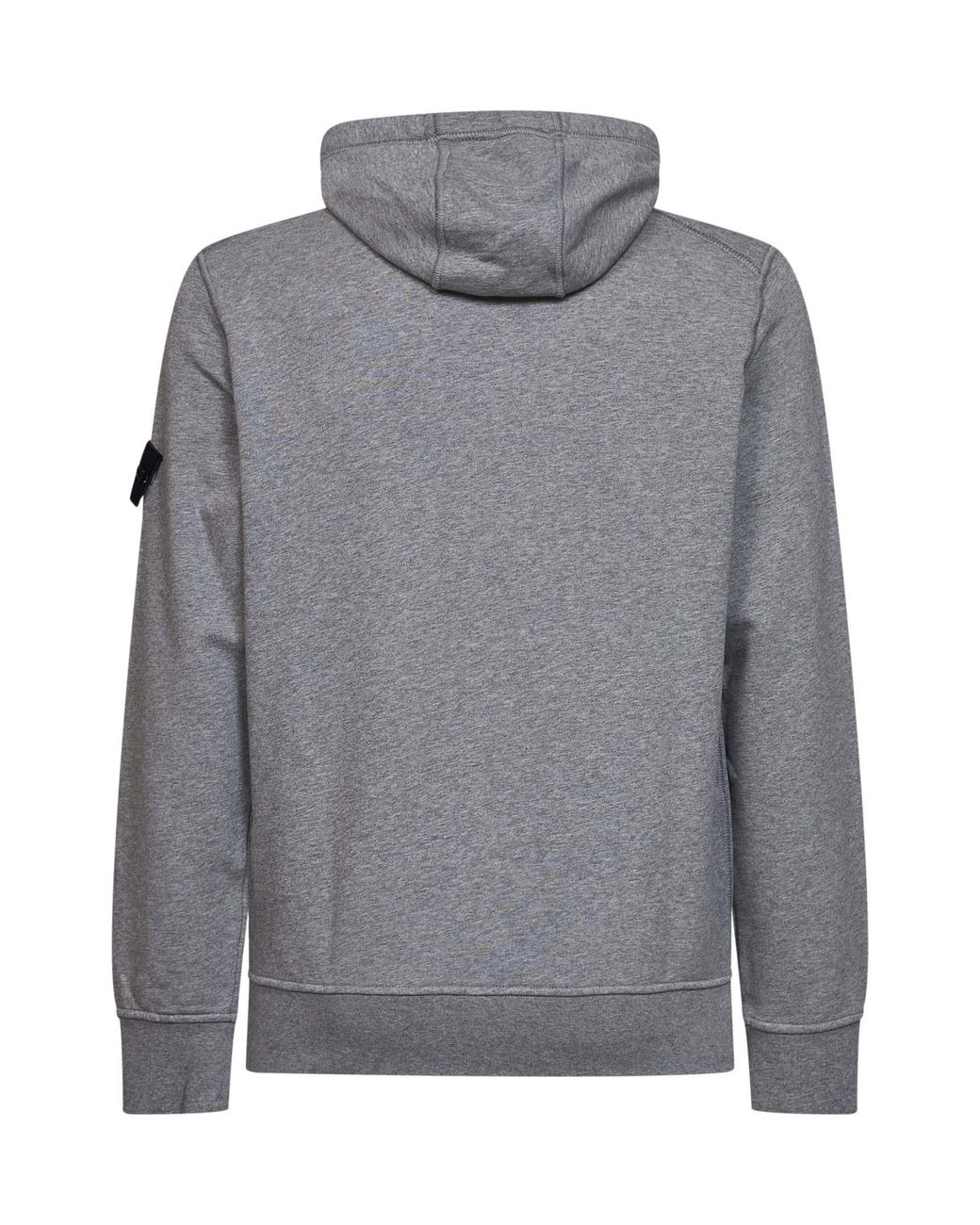 Stone Island Gray Mélange Mélange Organic Cotton Hoodie for men