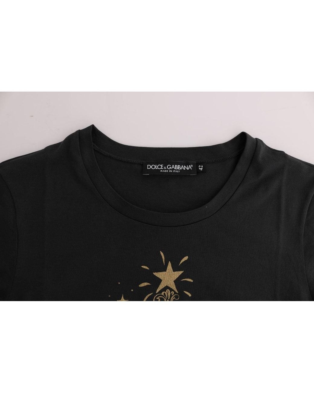 Dolce & Gabbana Black Cotton 2017 Motive T-Shirt