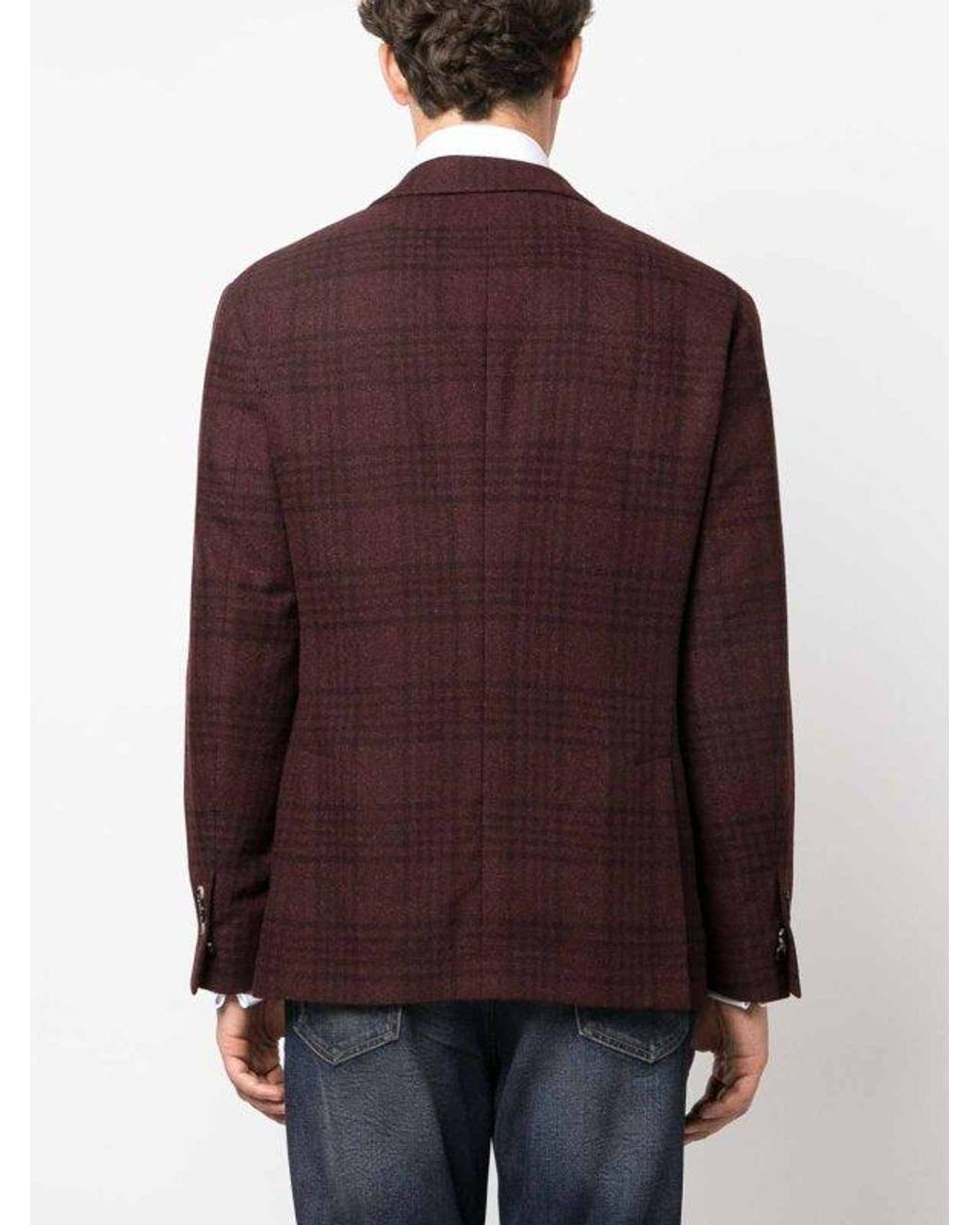 Brunello Cucinelli Purple Wool Blazer for men