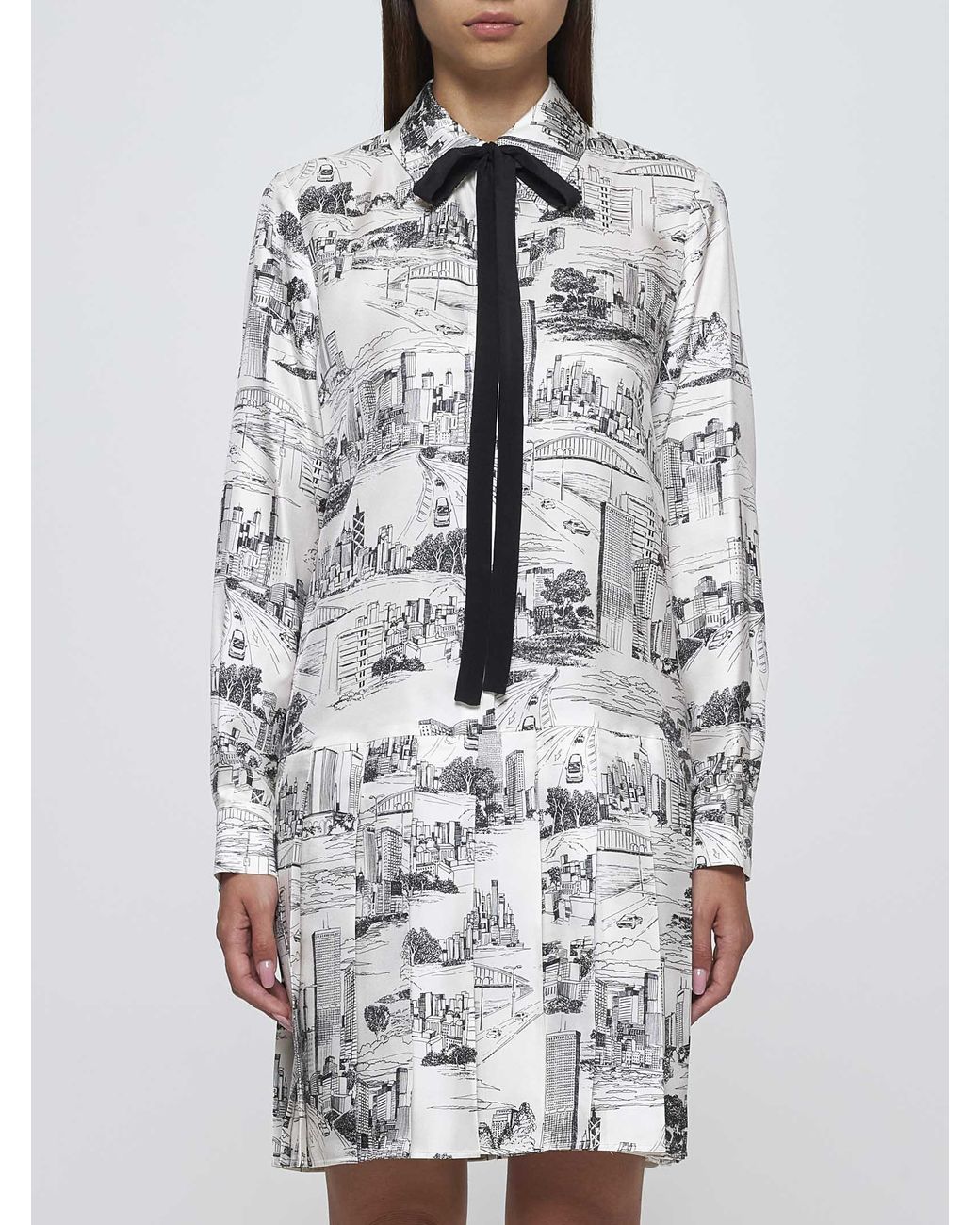 max mara printed silk dress Beachwear Printed cotton and silk-blend midi dress - blue