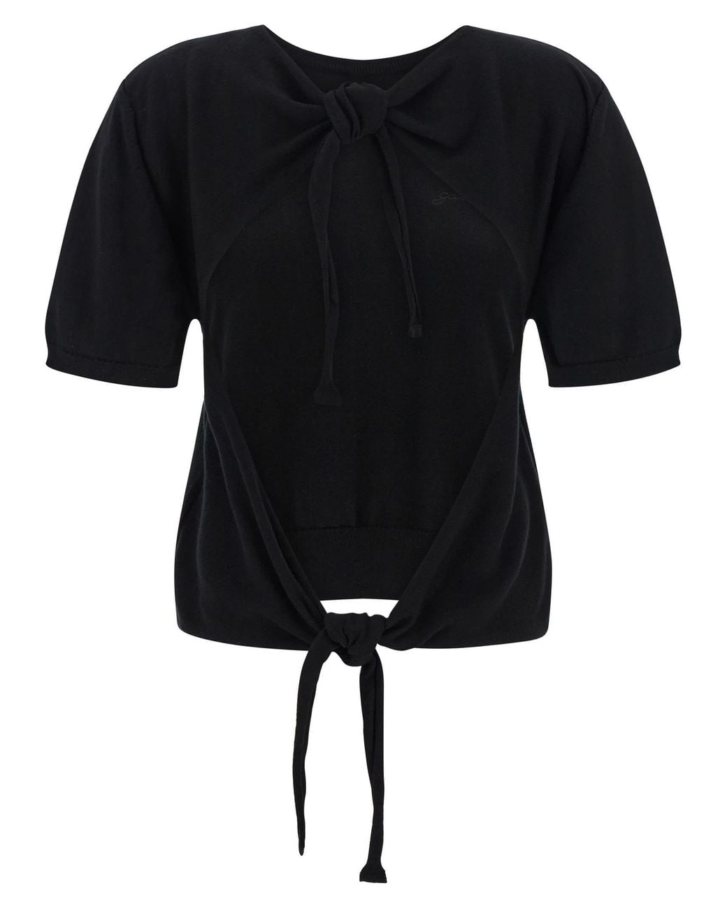 Ganni Black Bare Back Sweater