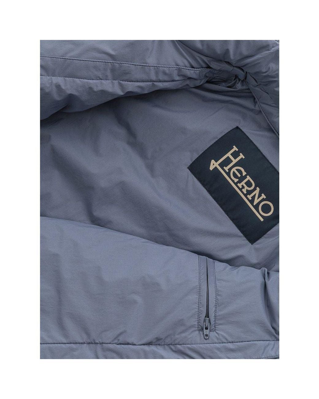 Herno Blue Long Padded Down Jacket for men
