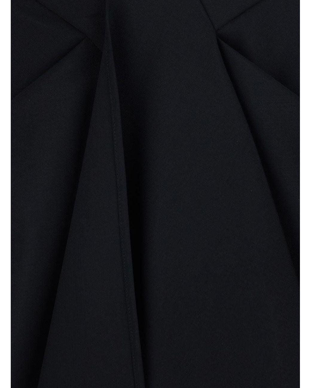 Givenchy Black Pencil Skirt With Wrap Design