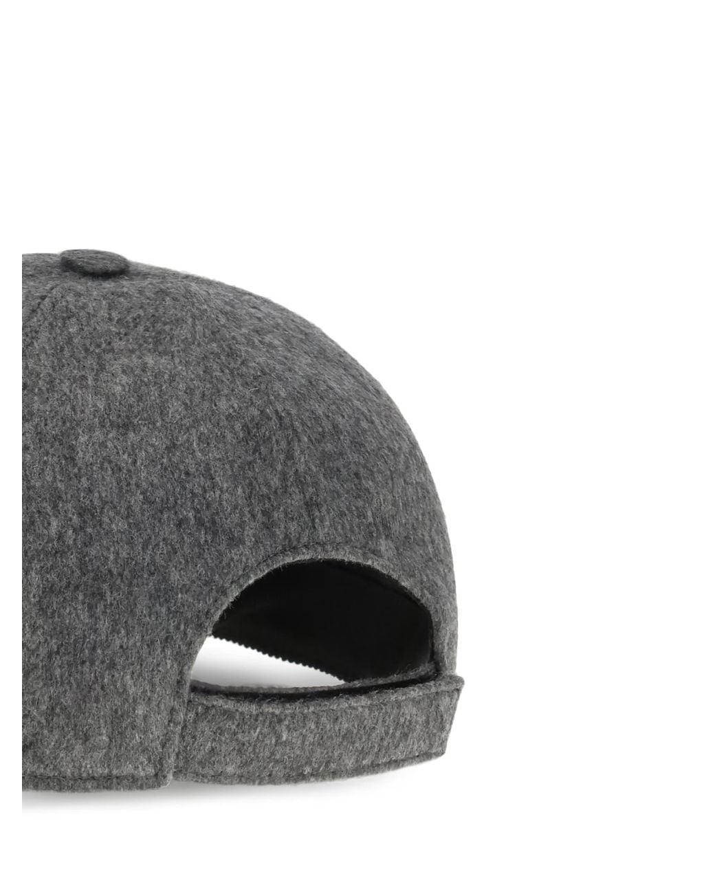 Fendi Gray Wool Baseball Hat