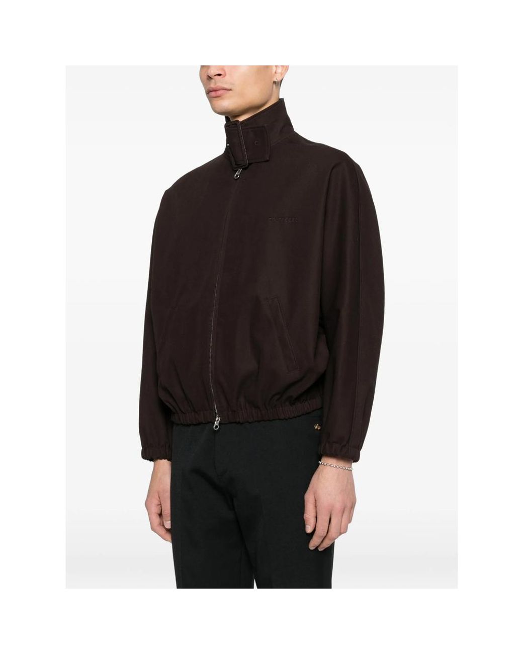 Courreges Black Zip-Up Bomber Jacket for men