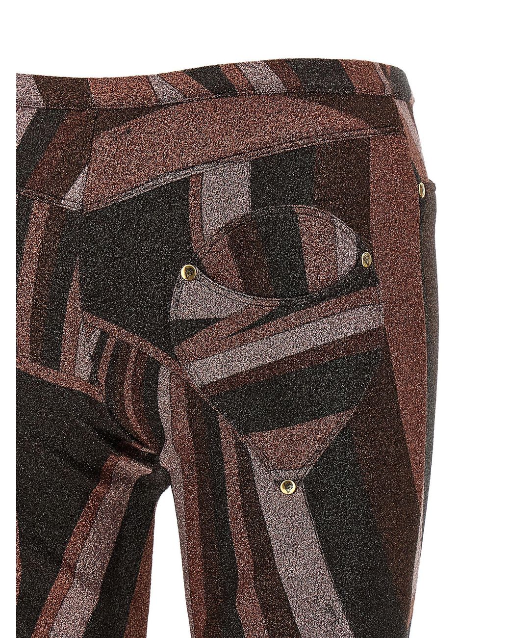 Emilio Pucci Brown Polyamide Flared Pants