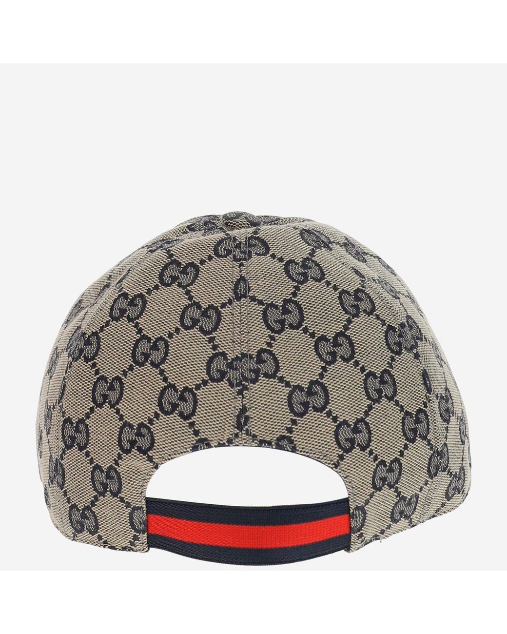 Gucci Gray Baseball Hat Gg Fabric Polyester for men