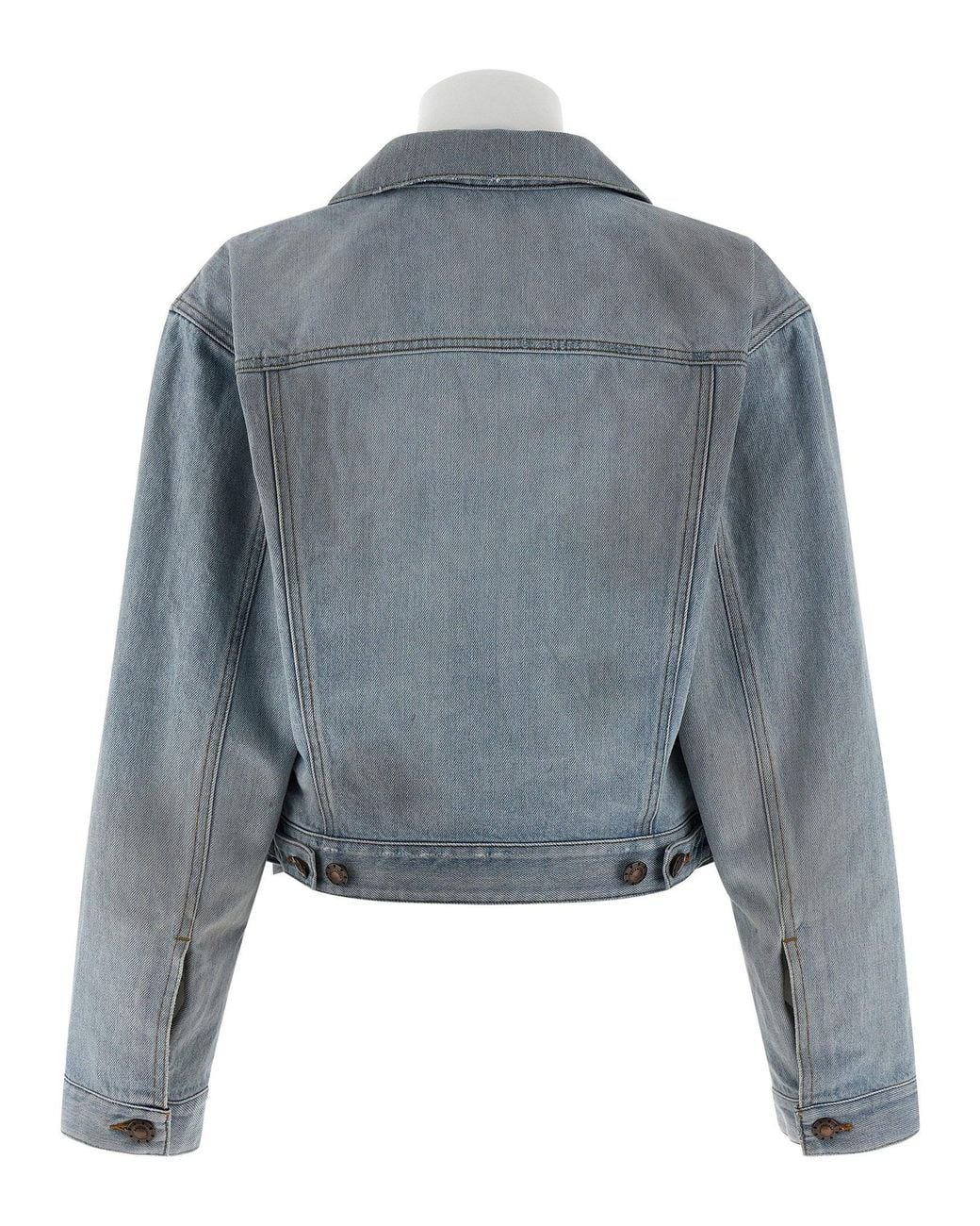 Balenciaga Blue Stonewashed Denim Double Layer Jacket