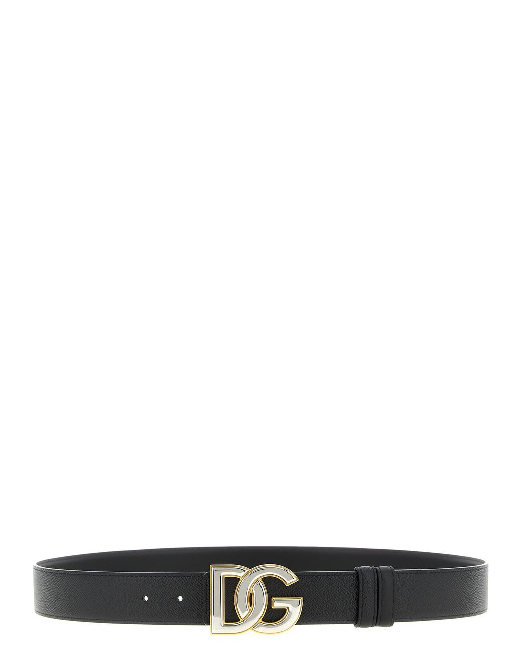 Dolce & Gabbana Black Dolce & Gabbana Reversible 'Dg' Cross Belt for men
