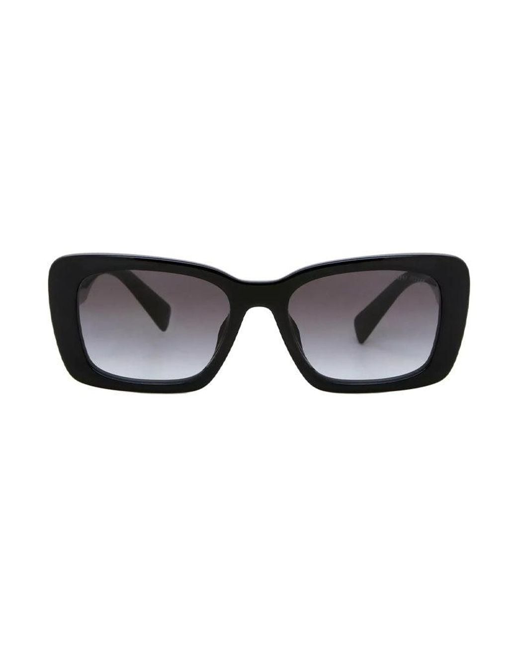 Miu Miu Black Sunglasses Rectangle Full Rim, Frame And Gradient Lens Mu07Ys1Ab5D1