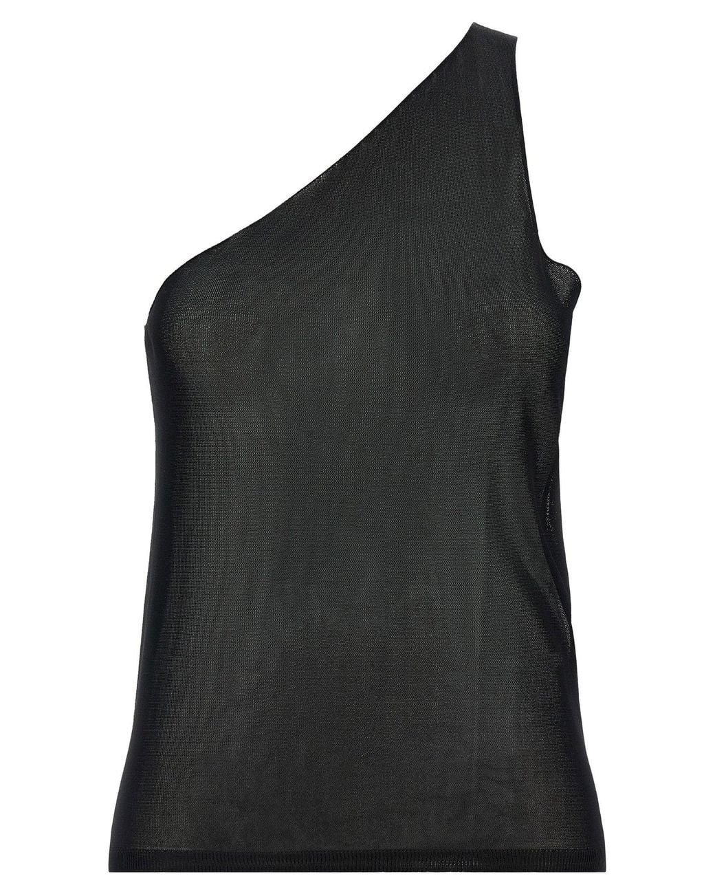 Fendi Black Semi-Transparent Silk Organza Top