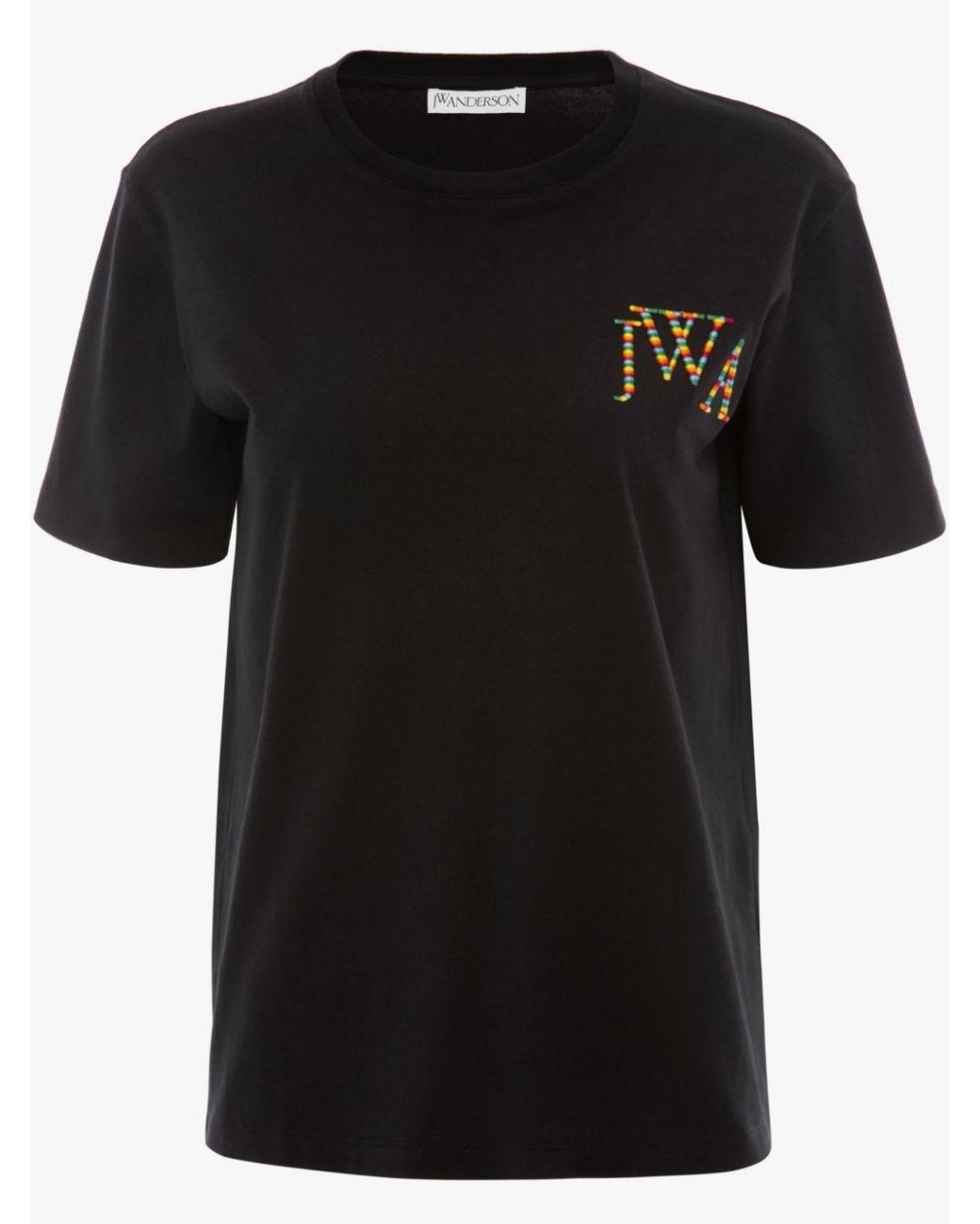 JW Anderson Embroidered Logo T-shirt in Black - Lyst