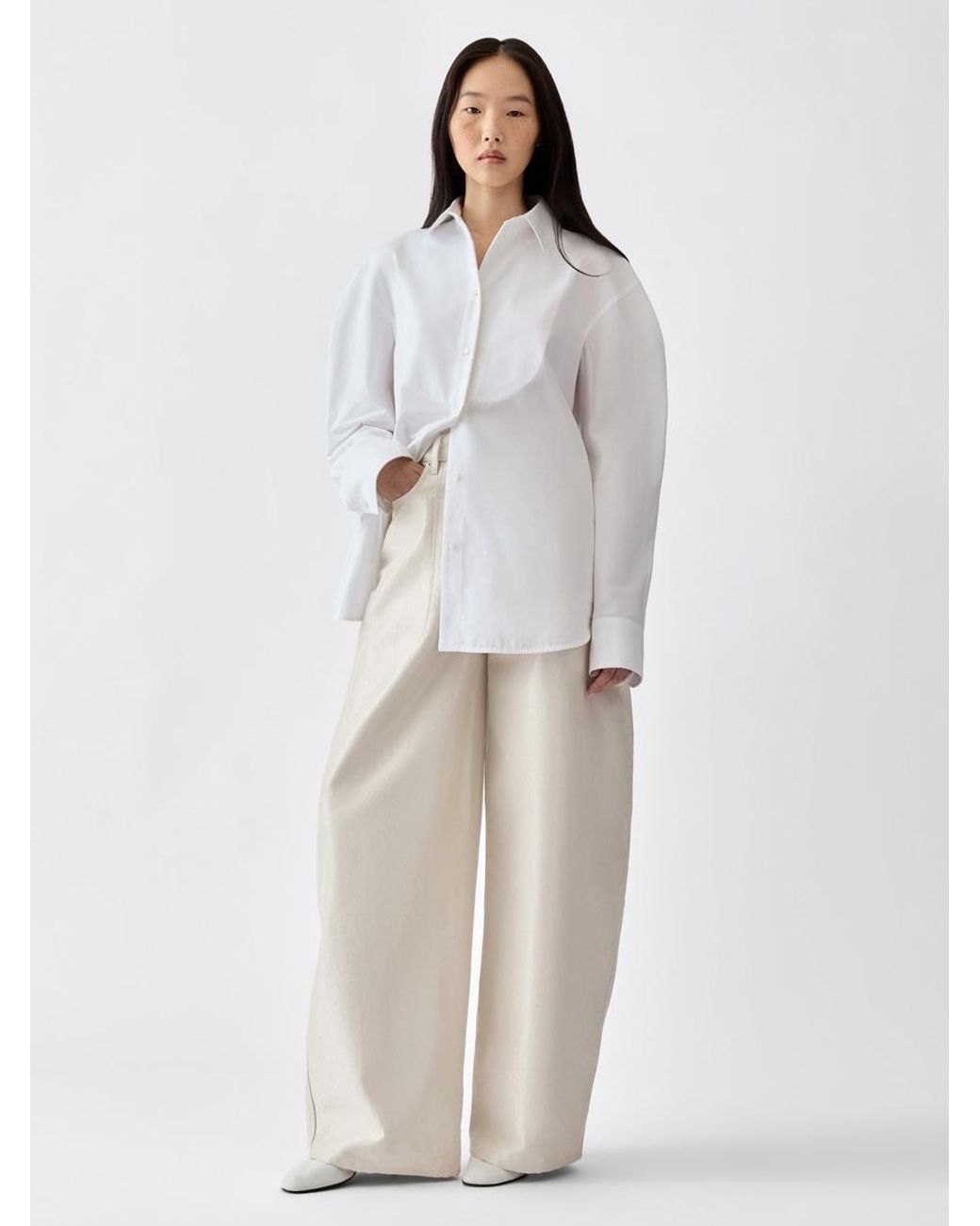 Jacquemus White Die De-Nîmes Ovalo Jeans