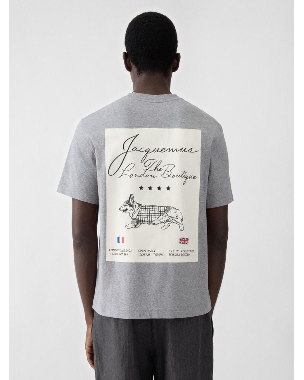 Jacquemus Gray The London Corgi T-Shirt