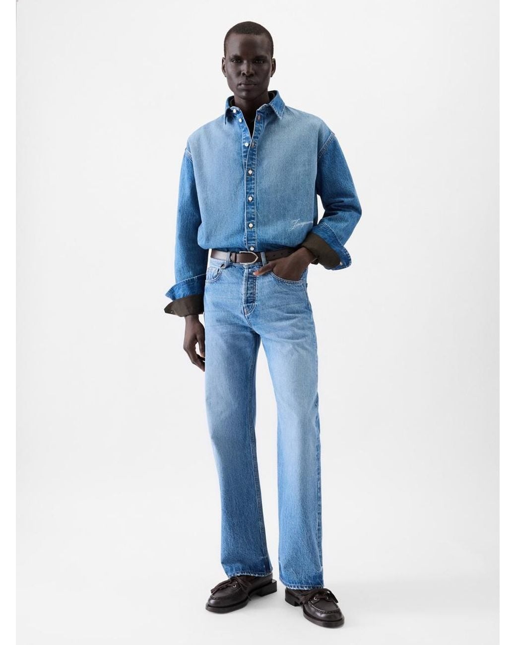 Jacquemus Blue The Straight De-Nîmes Denim Pants for men