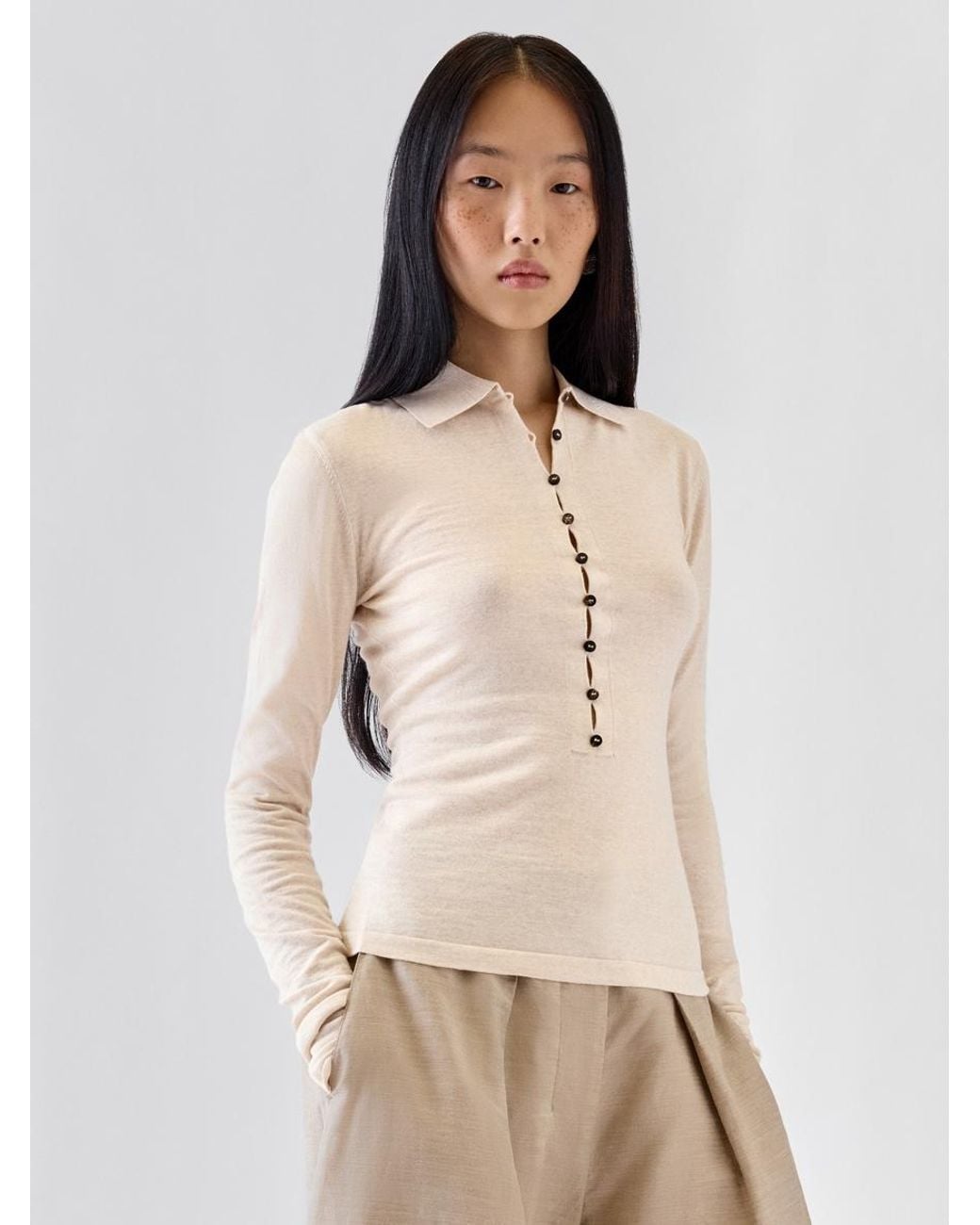 Jacquemus White The Merino Long-Sleeve Polo Shirt