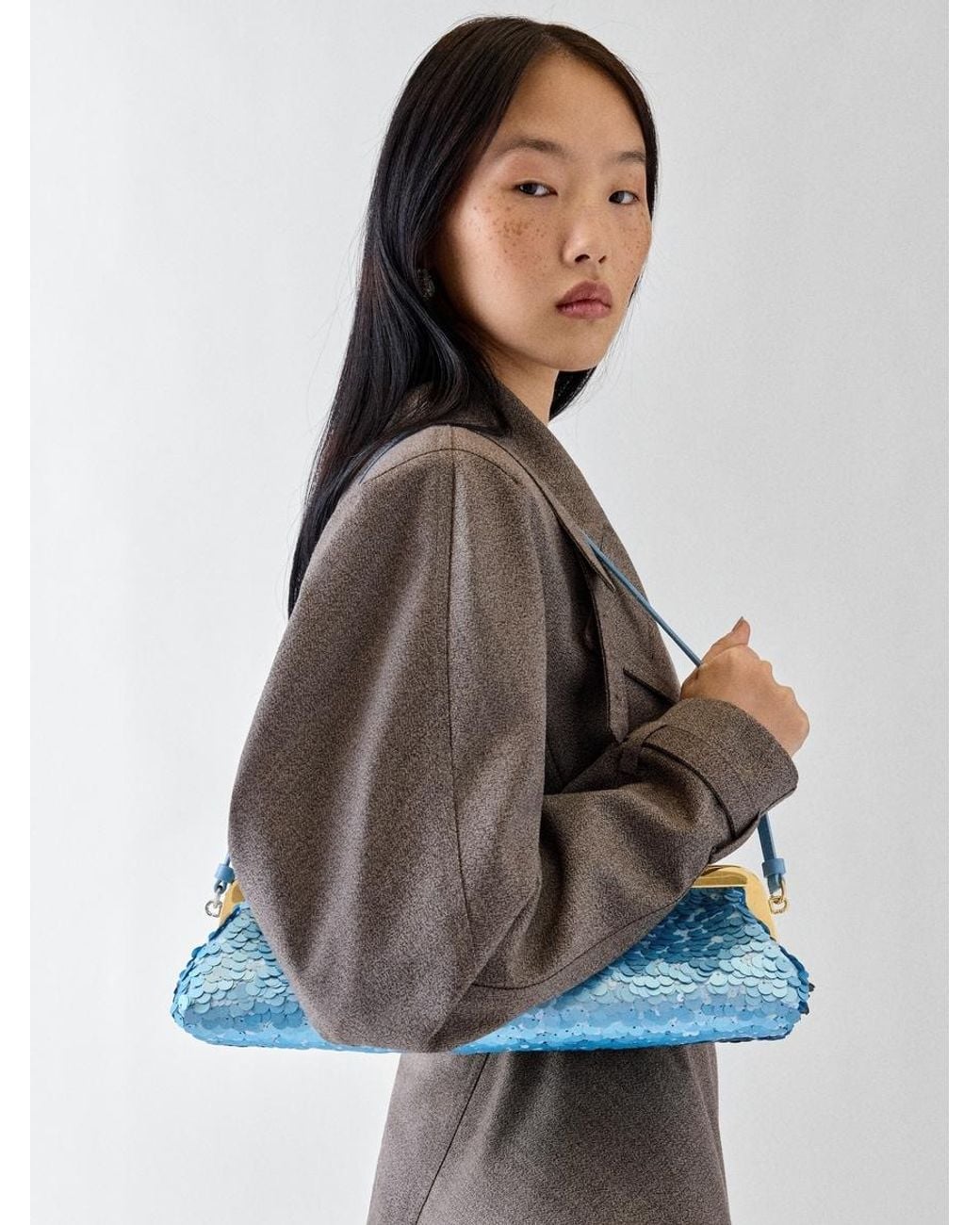 Jacquemus Blue The Salon Clutch