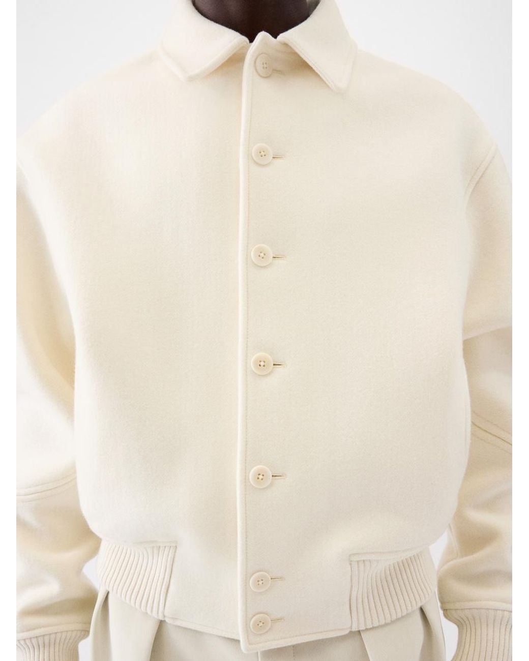 Jacquemus White The Feltro Bomber Jacket