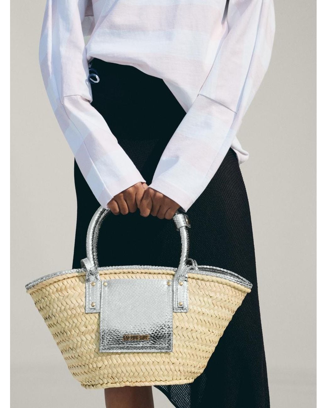 Jacquemus Metallic The Small Soli Basket