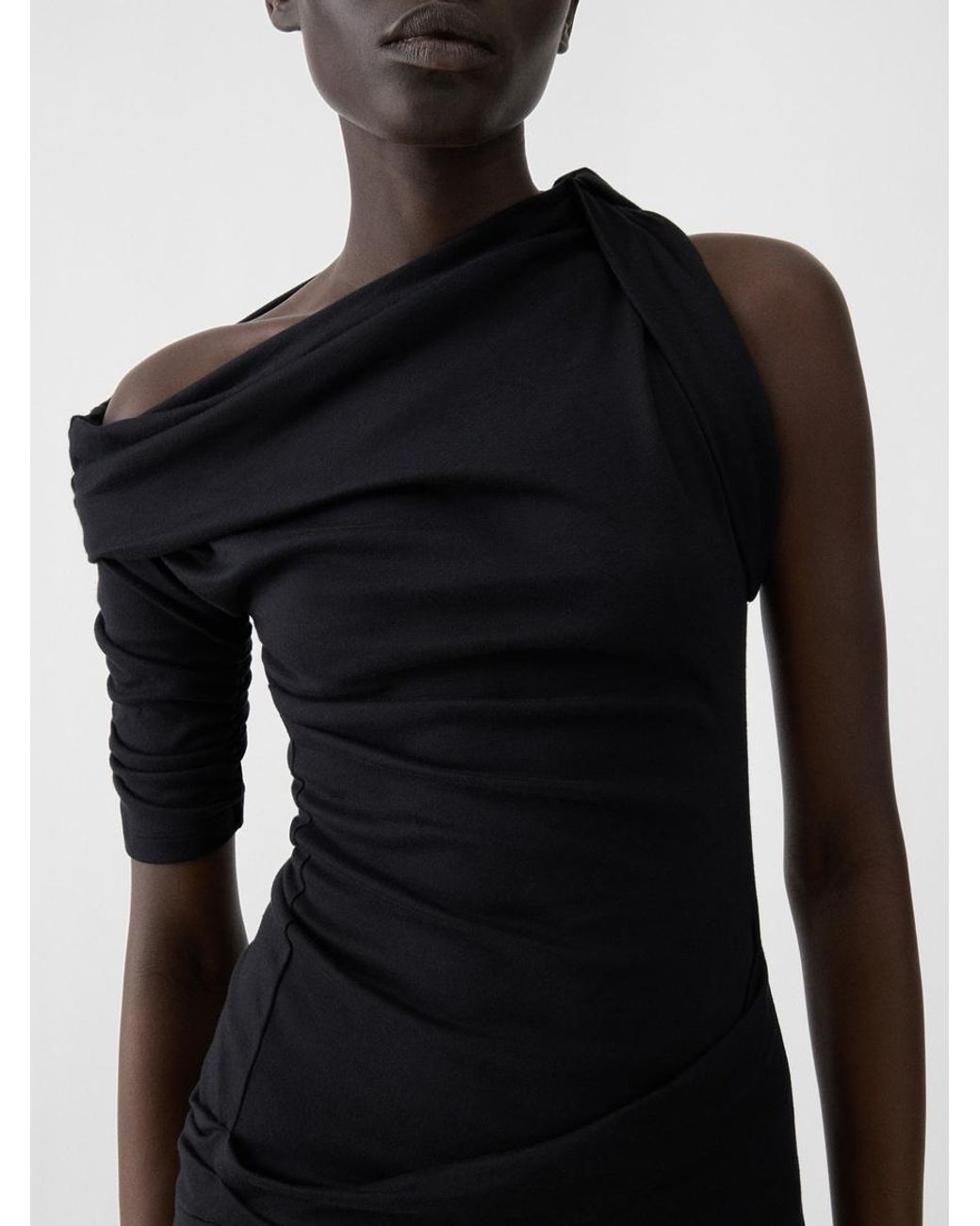 Jacquemus Black The Drapeado Mini Dress