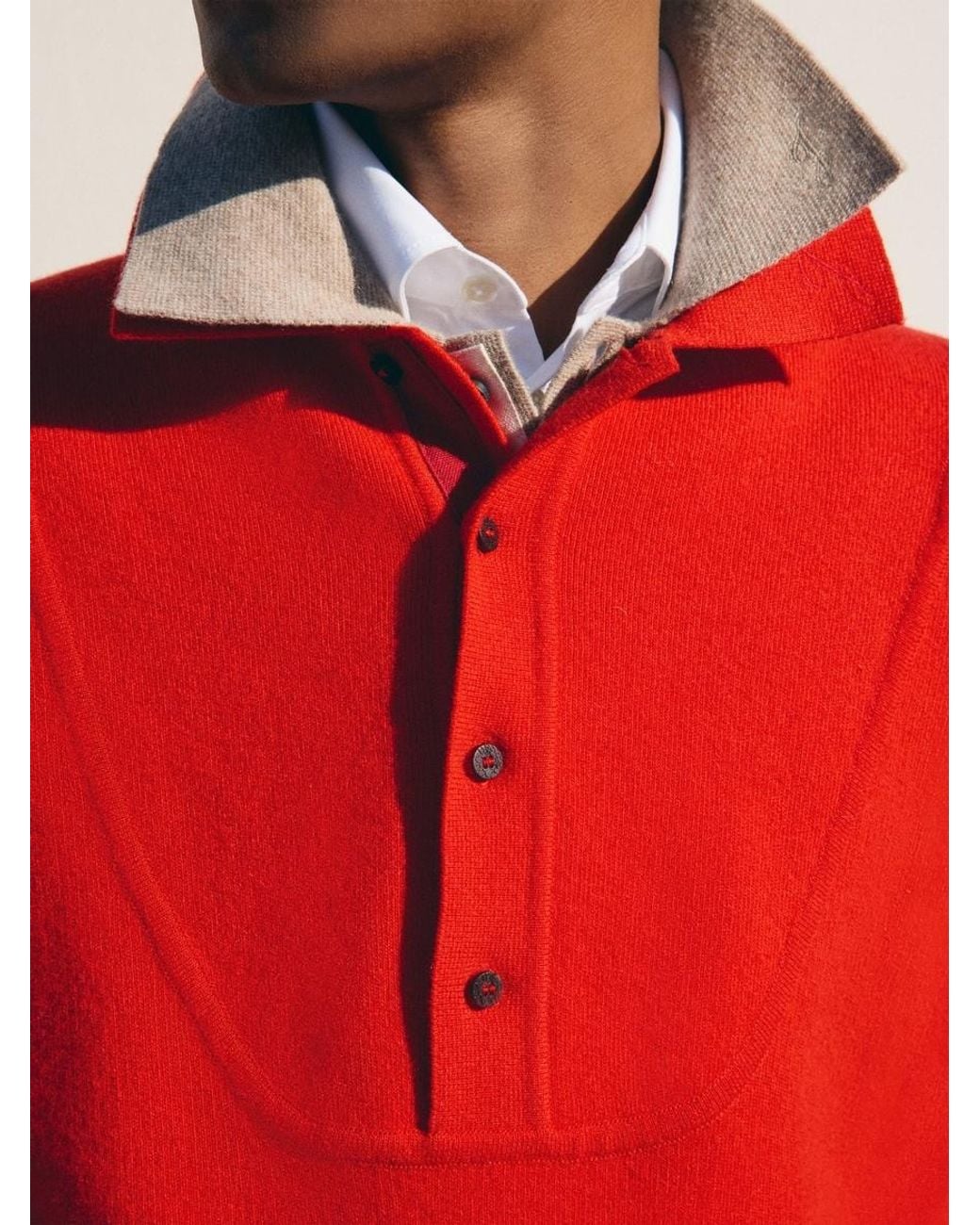 Jacquemus Red The Pallone Vareuse-Style Knit