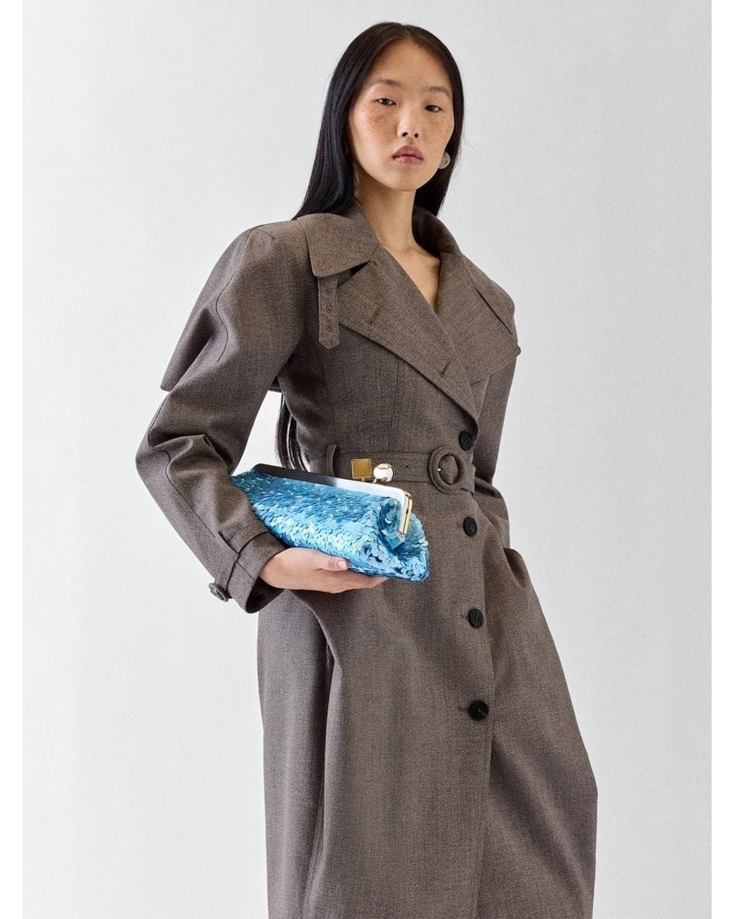 Jacquemus Blue The Salon Clutch