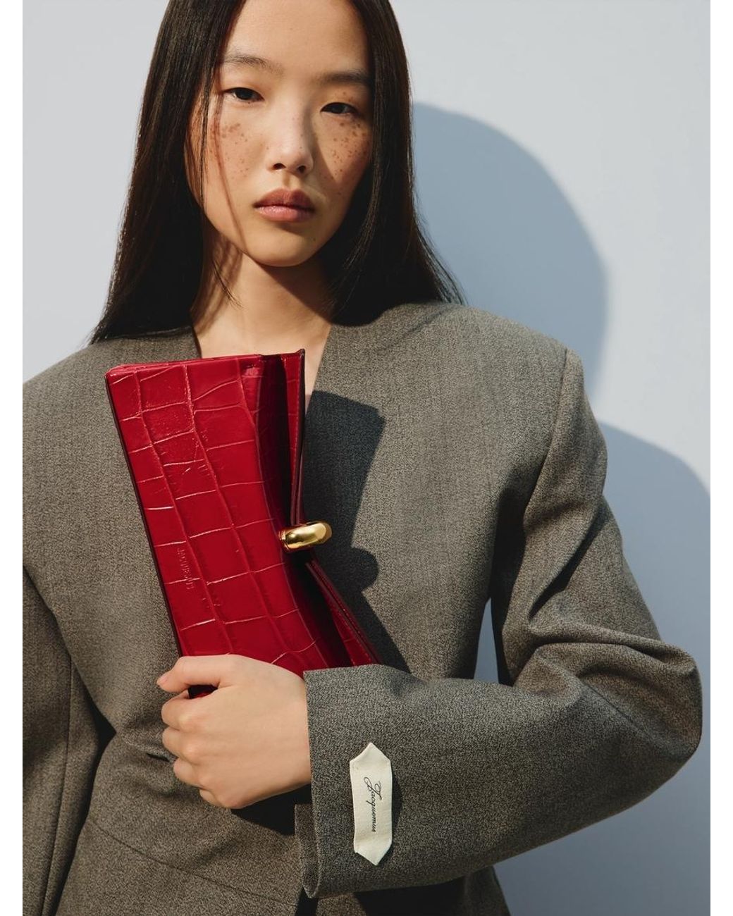 Jacquemus Red The Valérie Clutch