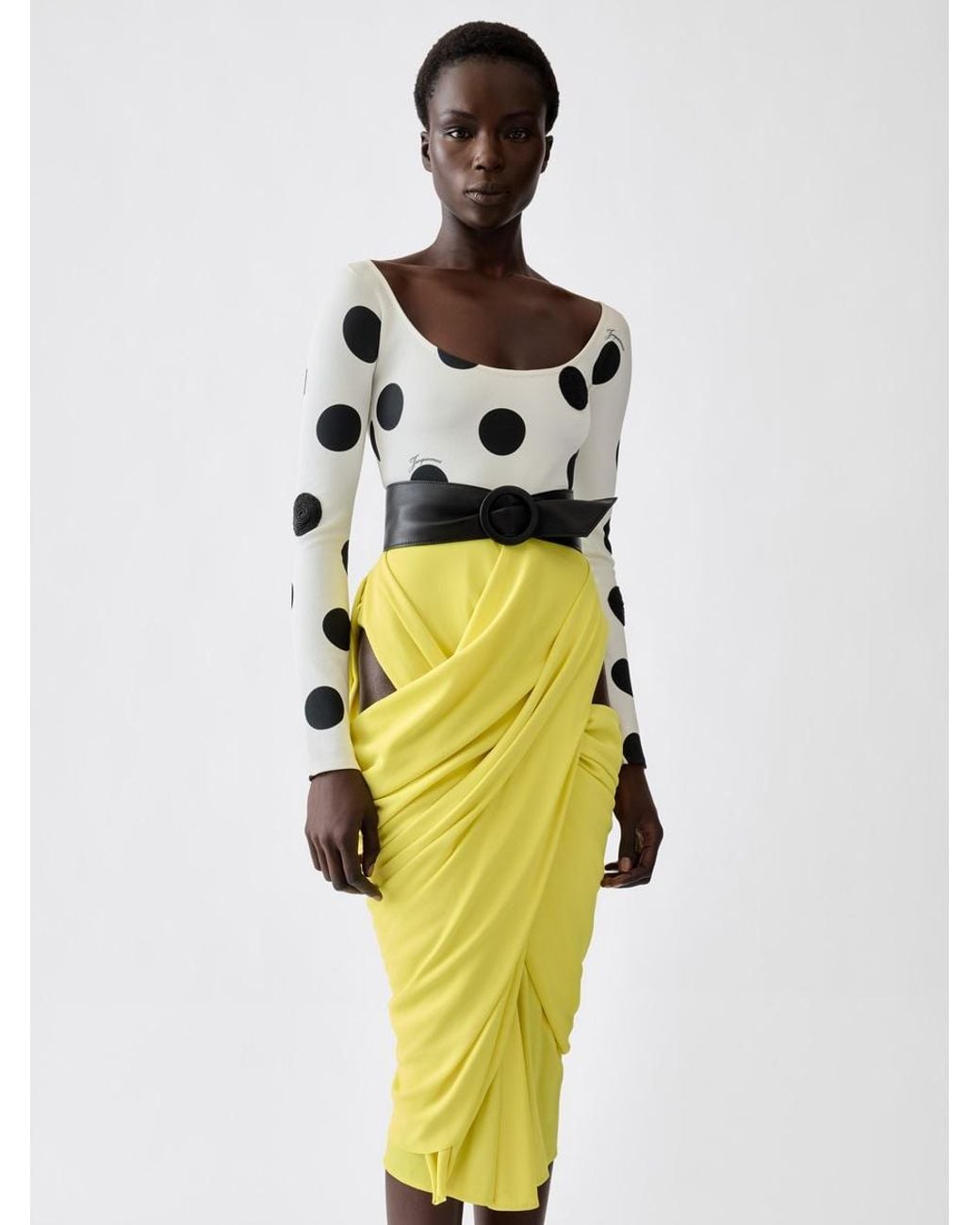 Jacquemus Multicolor The Minuit Polka Dot Dress