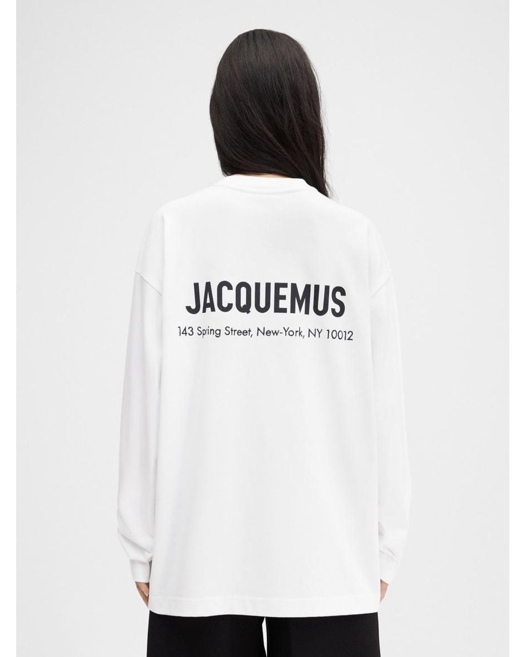Jacquemus The New York Address Long-Sleeve T-Shirt in White | Lyst