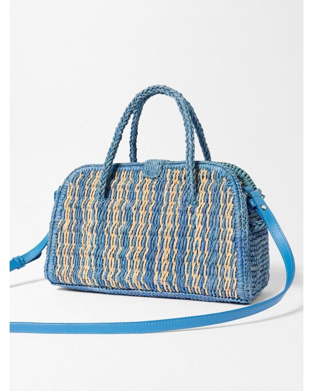 Jacquemus Blue The Small Raffia Turismo