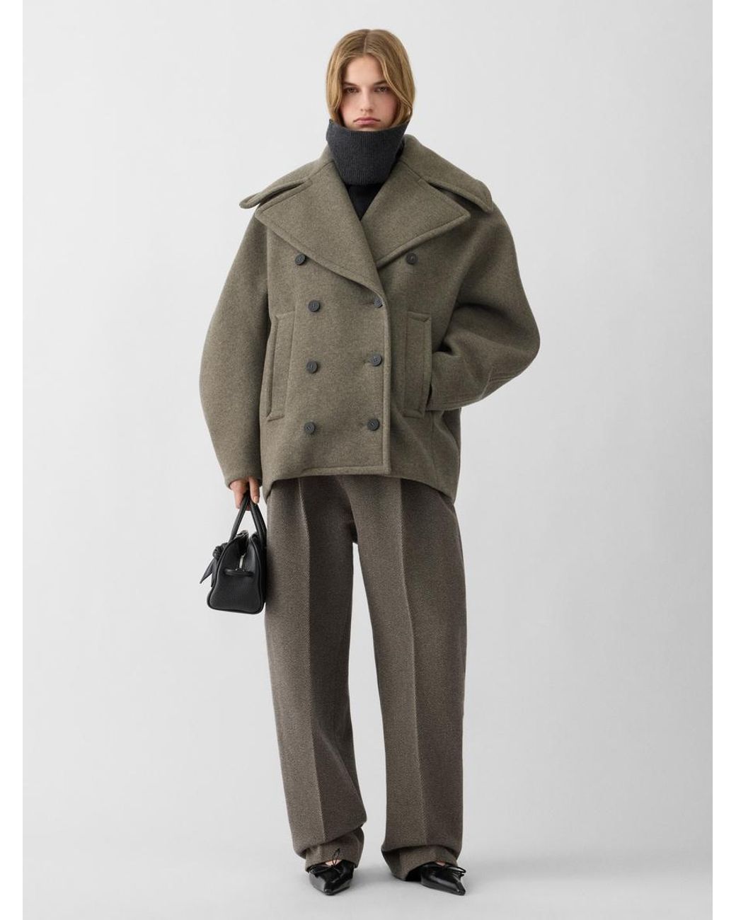 Jacquemus Green The Ovalo Peacoat