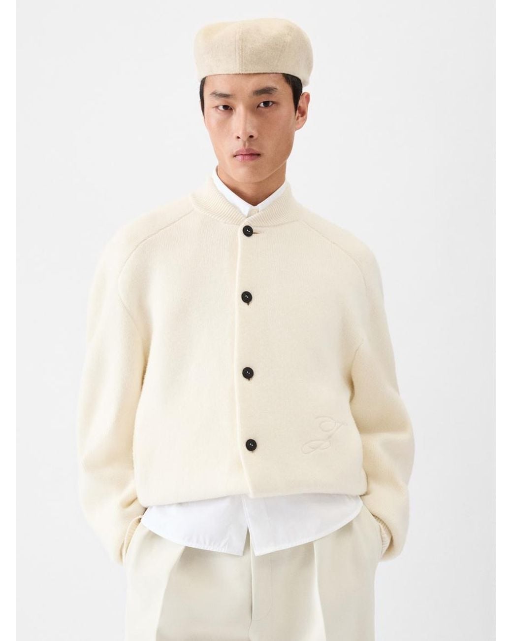 Jacquemus White The Pallone cardigan