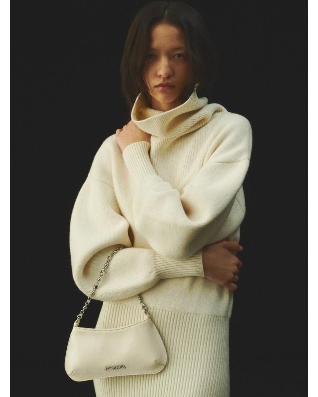 Jacquemus White The Small Bisou Chaîne