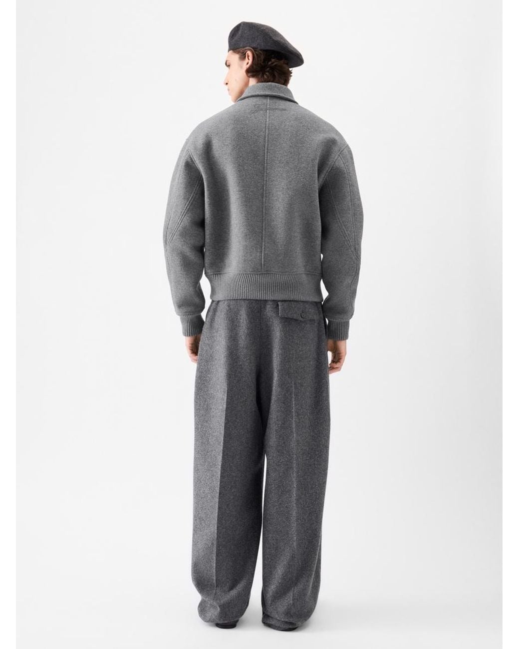 Jacquemus Gray The Feltro Bomber Jacket for men